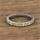2 - Lara 3.00 mm Yellow Sapphire and Lab Grown Diamond Eternity Band 
