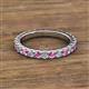 2 - Lara 3.00 mm Pink Sapphire and Lab Grown Diamond Eternity Band 