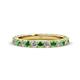 1 - Lara 3.00 mm Green Garnet and Lab Grown Diamond Eternity Band 