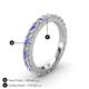 4 - Lara 3.00 mm Tanzanite and Lab Grown Diamond Eternity Band 