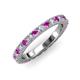 3 - Lara 3.00 mm Amethyst and Lab Grown Diamond Eternity Band 