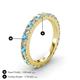 4 - Lara 3.00 mm Blue Topaz and Lab Grown Diamond Eternity Band 
