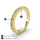 4 - Lara 3.00 mm Citrine and Lab Grown Diamond Eternity Band 