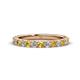 1 - Lara 3.00 mm Citrine and Lab Grown Diamond Eternity Band 
