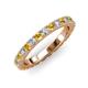 3 - Lara 3.00 mm Citrine and Lab Grown Diamond Eternity Band 
