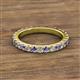 2 - Lara 3.00 mm Iolite and Lab Grown Diamond Eternity Band 