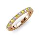 3 - Lara 3.00 mm Yellow Diamond and Lab Grown Diamond Eternity Band 