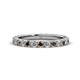 1 - Lara 3.00 mm Smoky Quartz and Lab Grown Diamond Eternity Band 