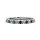 1 - Lara 3.00 mm London Blue Topaz and Lab Grown Diamond Eternity Band 