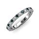 3 - Lara 3.00 mm London Blue Topaz and Lab Grown Diamond Eternity Band 