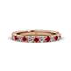 1 - Lara 3.00 mm Ruby and Lab Grown Diamond Eternity Band 