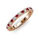 3 - Lara 3.00 mm Ruby and Lab Grown Diamond Eternity Band 
