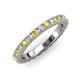3 - Lara 3.00 mm Yellow Sapphire and Lab Grown Diamond Eternity Band 