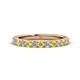 1 - Lara 3.00 mm Yellow Sapphire and Lab Grown Diamond Eternity Band 