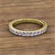 2 - Lara 3.00 mm Tanzanite and Lab Grown Diamond Eternity Band 