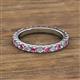 2 - Lara 3.00 mm Pink Tourmaline and Lab Grown Diamond Eternity Band 