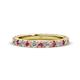 1 - Lara 3.00 mm Pink Tourmaline and Lab Grown Diamond Eternity Band 