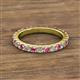 2 - Lara 3.00 mm Pink Tourmaline and Lab Grown Diamond Eternity Band 