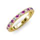 3 - Lara 3.00 mm Amethyst and Lab Grown Diamond Eternity Band 