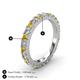 4 - Lara 3.00 mm Citrine and Lab Grown Diamond Eternity Band 