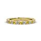 1 - Lara 3.00 mm Citrine and Lab Grown Diamond Eternity Band 