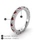 4 - Lara 3.00 mm Red Garnet and Lab Grown Diamond Eternity Band 