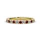 1 - Lara 3.00 mm Red Garnet and Lab Grown Diamond Eternity Band 