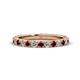 1 - Lara 3.00 mm Red Garnet and Lab Grown Diamond Eternity Band 