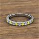 2 - Lara 3.00 mm Yellow Diamond and Lab Grown Diamond Eternity Band 