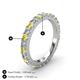 4 - Lara 3.00 mm Yellow Diamond and Lab Grown Diamond Eternity Band 
