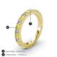 4 - Lara 3.00 mm Yellow Diamond and Lab Grown Diamond Eternity Band 