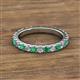 2 - Lara 3.00 mm Emerald and Lab Grown Diamond Eternity Band 