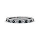 1 - Lara 3.00 mm Blue Diamond and Lab Grown Diamond Eternity Band 