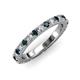 3 - Lara 3.00 mm Blue Diamond and Lab Grown Diamond Eternity Band 