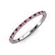 3 - Lara 1.70 mm Ruby and Lab Grown Diamond Eternity Band 
