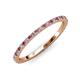 3 - Lara 1.70 mm Pink Tourmaline and Lab Grown Diamond Eternity Band 