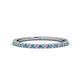 1 - Lara 1.70 mm Blue Topaz and Lab Grown Diamond Eternity Band 