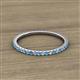 2 - Lara 1.70 mm Blue Topaz and Lab Grown Diamond Eternity Band 