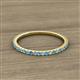 2 - Lara 1.70 mm Blue Topaz and Lab Grown Diamond Eternity Band 