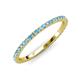 3 - Lara 1.70 mm Blue Topaz and Lab Grown Diamond Eternity Band 
