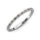 3 - Lara 1.70 mm Smoky Quartz and Lab Grown Diamond Eternity Band 