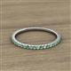 2 - Lara 1.70 mm Green Garnet and Lab Grown Diamond Eternity Band 