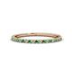 1 - Lara 1.70 mm Green Garnet and Lab Grown Diamond Eternity Band 