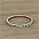 2 - Lara 1.70 mm Green Garnet and Lab Grown Diamond Eternity Band 