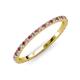 3 - Lara 1.70 mm Pink Tourmaline and Lab Grown Diamond Eternity Band 