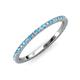 3 - Lara 1.70 mm Blue Topaz and Lab Grown Diamond Eternity Band 