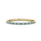 1 - Lara 1.70 mm Blue Topaz and Lab Grown Diamond Eternity Band 
