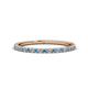 1 - Lara 1.70 mm Blue Topaz and Lab Grown Diamond Eternity Band 