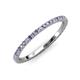 3 - Lara 1.70 mm Iolite and Lab Grown Diamond Eternity Band 