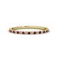 1 - Lara 1.70 mm Red Garnet and Lab Grown Diamond Eternity Band 
